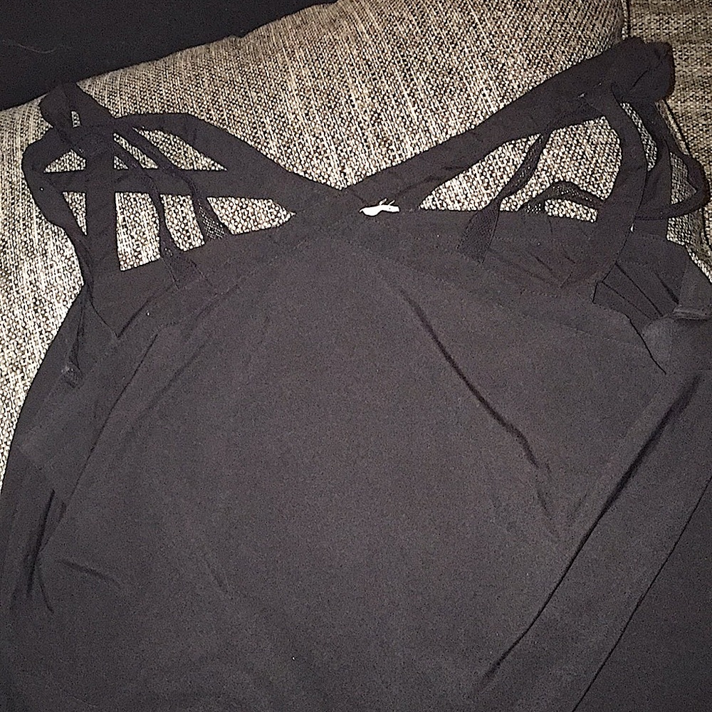 Black strappy top